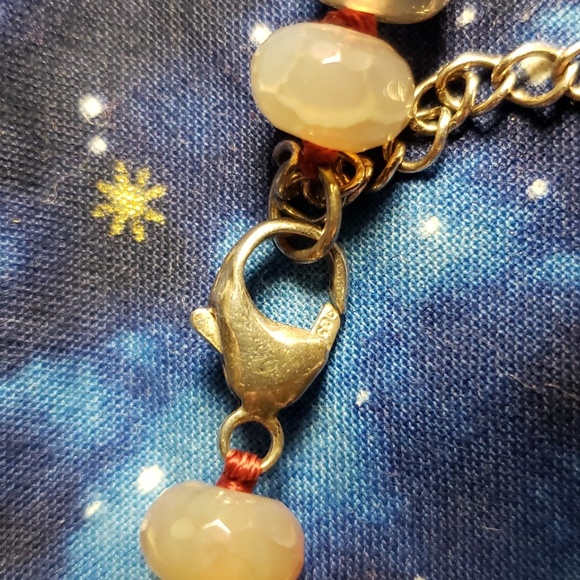 Sterling silver and natural cracked quartz necklace - Picture 3 of 4